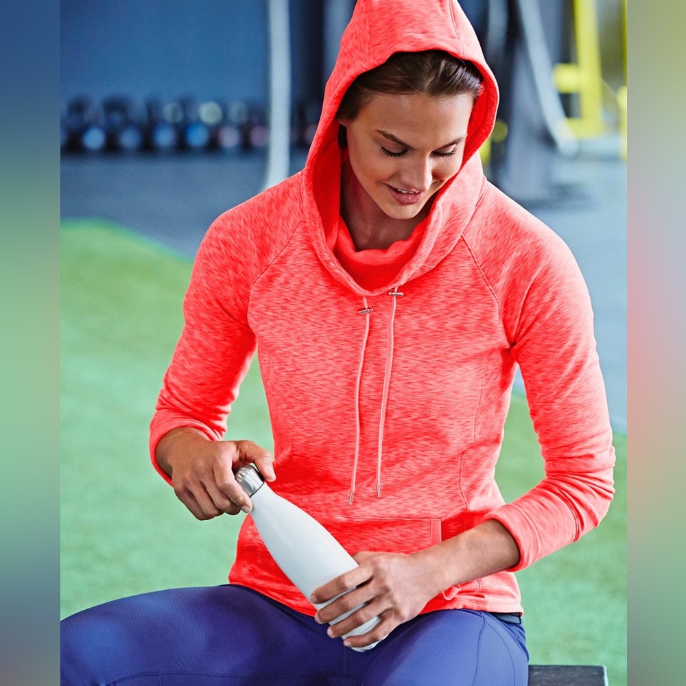 Athleta women’s Tranquility hoodie bright coral. Size Medium - Picture 11 of 11